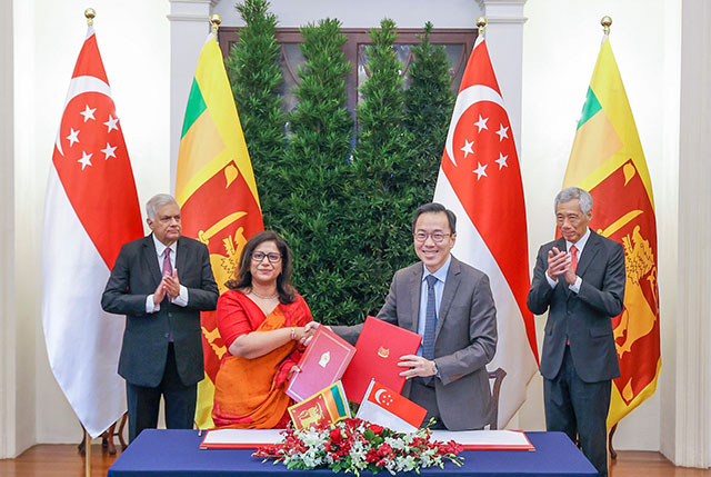 Sri Lanka Singapore signed an MOU 1